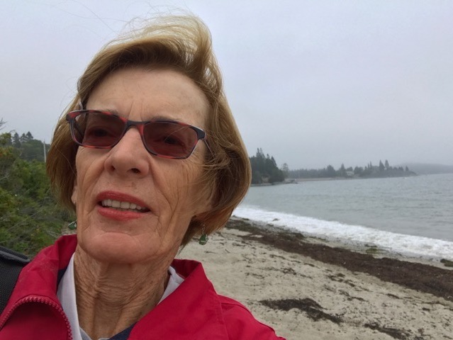 Jeanne Goldberg at a beach