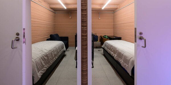 Photo of living quarters for NASA crew