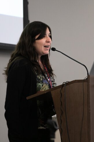 Pamela Martinez delivers talk 